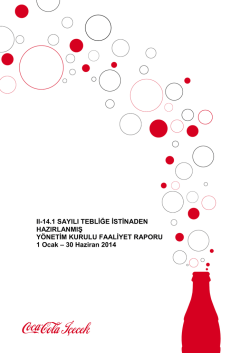 2014 İkinci &Ccedil;eyrek Faaliyet Raporu