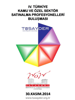 2014 - T&Uuml;SAYDER Satınalma Profesyonelleri ve Y&ouml;neticileri Derneği