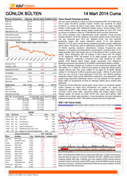 G&Uuml;NL&Uuml;K B&Uuml;LTEN 14 Mart 2014 Cuma