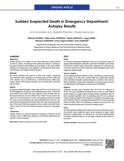 Sudden Suspected Death in Emergency Department