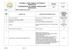 Koordinasy​on ve Tarımsal Veriler Şube M&uuml;d&uuml;rl&uuml;ğ&uuml;