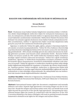 m&uuml;lteciler ve sığınmacılar