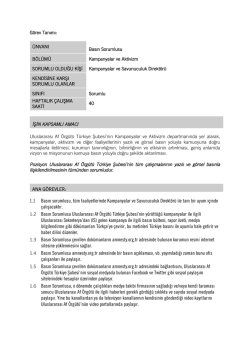 ofis koordinat&ouml;r&uuml; iş tanımı