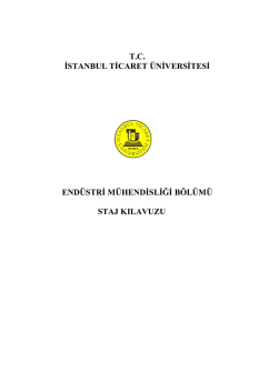 end&uuml;stri m&uuml;hendisliği staj kılavuzu