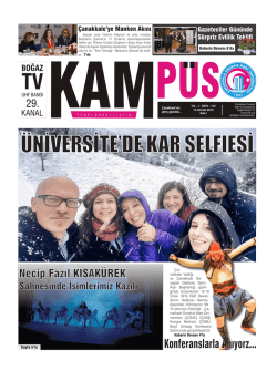 KAMP&Uuml;S Gazetesi - &Ccedil;anakkale Onsekiz Mart &Uuml;niversitesi
