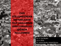 Av. H. Can Bı&ccedil;akcı Sunumu i&ccedil;in tıklayın.