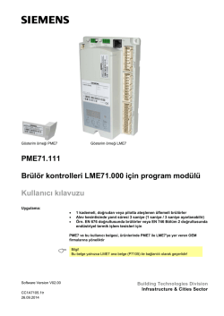 PME71.111 Br&uuml;l&ouml;r kontrolleri LME71.000 i&ccedil;in program