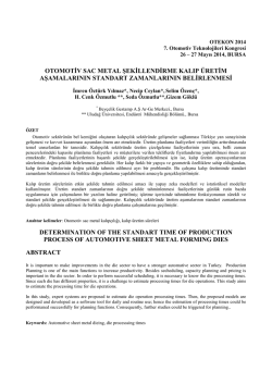 otomotiv sac metal şekillendirme kalıp &uuml;retim aşamalarının