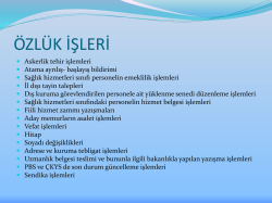 &Ouml;zl&uuml;k ve Kadro - Terfi eğitimi sunumu i&ccedil;in tıklayınız