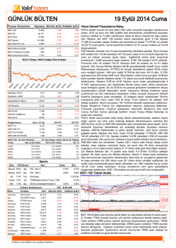 G&Uuml;NL&Uuml;K B&Uuml;LTEN 19 Eyl&uuml;l 2014 Cuma