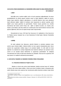 3194 Sayılı İmar Kanununun 18. Maddesine Göre Arazi