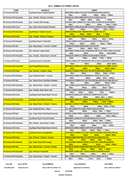2014 temmuz ayı yemek listesi