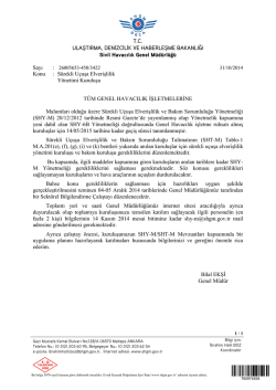 İlgili yazı i&ccedil;in tıklayınız... - Sivil Havacılık Genel M&uuml;d&uuml;rl&uuml;ğ&uuml;