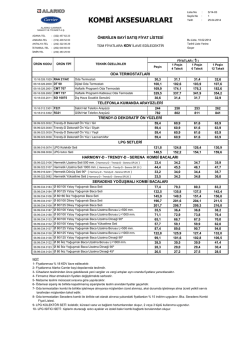 Fiyat Listesi - Alarko Carrier