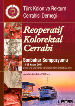 2. DUYURU - T&uuml;rk Kolon ve Rektum Cerrahisi Derneği