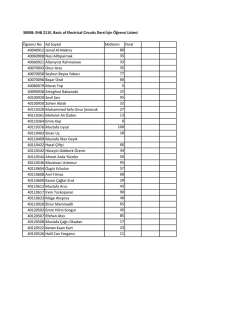 30098: EHB 211E, Basic of Electrical Circuits Dersi İ&ccedil;in &Ouml;ğrenci