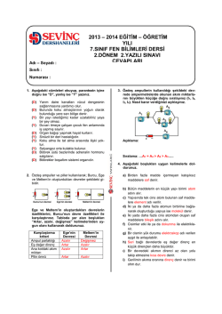 8. Sınıf deneme sınavı