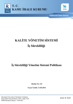 ISYS Politika Dok&uuml;manı