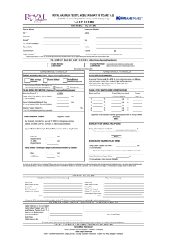 Talep Formu - Finansonline