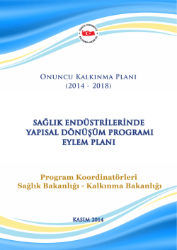 Sağlık Endüstrilerinde Yapısal Dönüşüm Programı Eylem Planı
