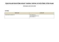üçkuyular kocatürk koleji ilkokul sosyal ve kültürel etüd planı