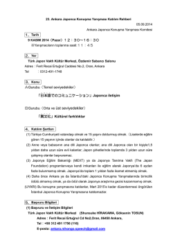 23. Ankara Japonca Konuşma Yarışması Katılım Rehberi