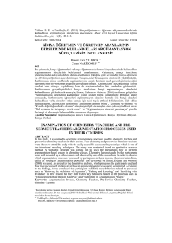 kimya &ouml;ğretmen ve &ouml;ğretmen adaylarının derslerinde kullandıkları