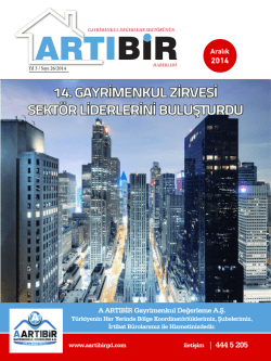 aralık ayı artıbir b&uuml;lten - A Artibir Gayrimenkul Degerleme AS