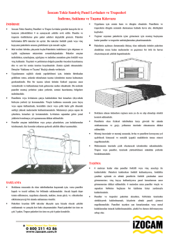 İzocam Tekiz Sandvi&ccedil; Panel Levhaları İndirme - Tek