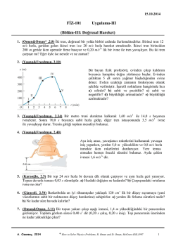FİZ-101 Uygulama-III (B&ouml;l&uuml;m