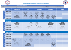 4. sınıf ders programı - Erciyes University