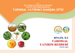 bingol - TC Gıda Tarım ve Hayvancılık Bakanlığı