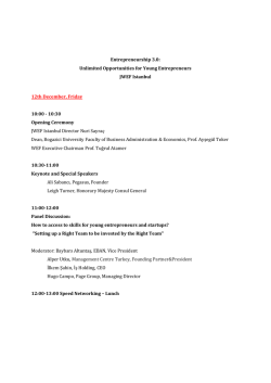 Unlimited Opportunities for Young Entrepreneurs JWEF Istanbul
