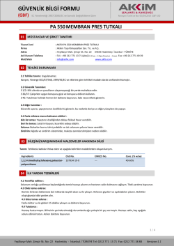 güvenlik bilgi formu (gbf)
