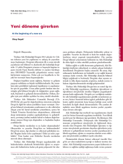 PDF İndir - T&uuml;rkiye Aile Hekimliği Dergisi
