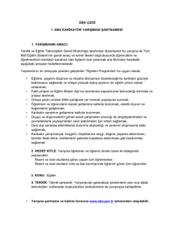 EBA &Ccedil;İZGİ 1. EBA KARİKAT&Uuml;R YARIŞMASI ŞARTNAMESİ 1