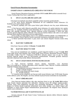 Enerji Piyasası D&uuml;zenleme Kurumundan