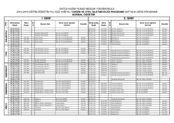 I. SINIF II. SINIF - Dat&ccedil;a Kazım Yılmaz Meslek Y&uuml;ksekokulu