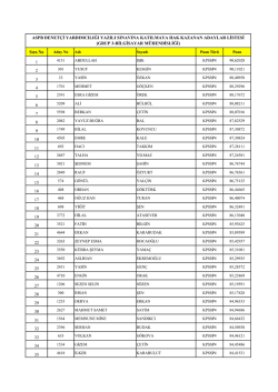 Liste İçin Tıklayınız