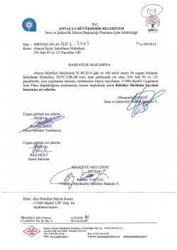 G&uuml;ndemin 101.Maddesi - Antalya Belediyesi