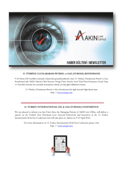 13. T&Uuml;RKİYE ULUSLARARASI PETROL ve GAZ (TUROGE