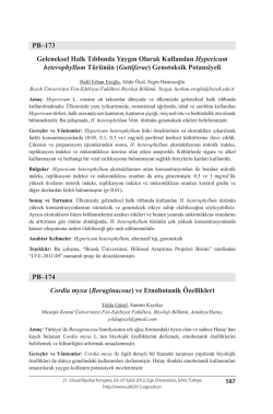 Guttiferae - Biyoloji Kongreleri