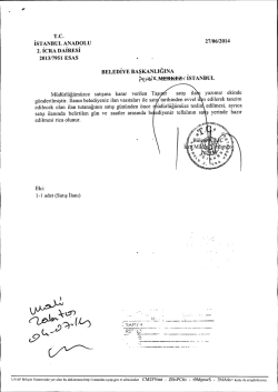 T.C. İSTANBUL ANADOLU 27/06/2014 2. İCRA DAİRESİ 2013/7951