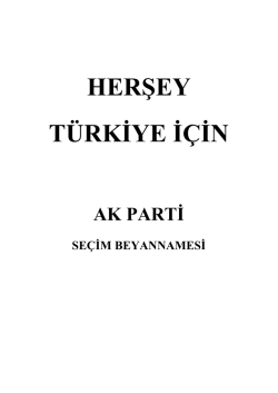 se&ccedil;im beyannamesi - Ak Parti Yenimahalle İl&ccedil;e Başkanlığı