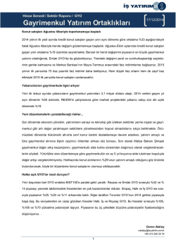 Gayrimenkul Yatırım Ortaklıkları