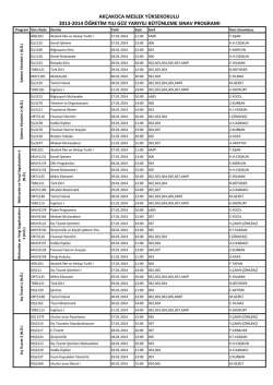 ak&ccedil;akoca meslek y&uuml;ksekokulu 2013-2014 &ouml;ğretim yılı g&uuml;z yarıyılı