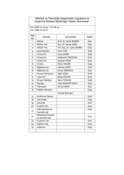 S&Uuml;BİTAM Personeli Dahili Telefon Numaraları