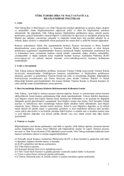 Bilgilendirme Politikası