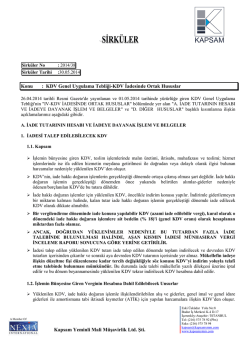 2014-38 Numaralı Sirk&uuml;lerler - KAPSAM Yeminli Mali M&uuml;şavirlik
