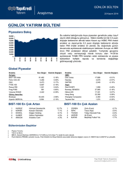 g&uuml;nl&uuml;k yatırım b&uuml;lteni